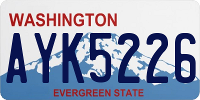 WA license plate AYK5226