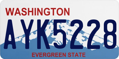 WA license plate AYK5228
