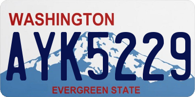 WA license plate AYK5229