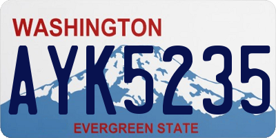 WA license plate AYK5235