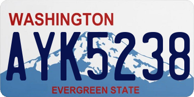 WA license plate AYK5238