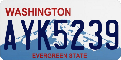 WA license plate AYK5239