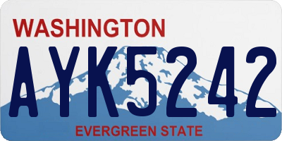 WA license plate AYK5242