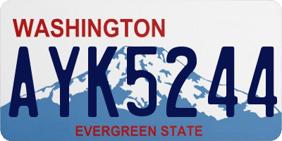 WA license plate AYK5244