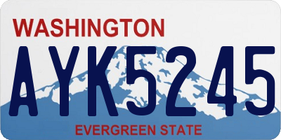 WA license plate AYK5245