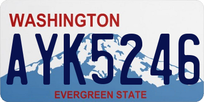 WA license plate AYK5246