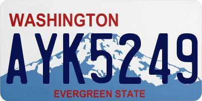 WA license plate AYK5249