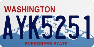 WA license plate AYK5251