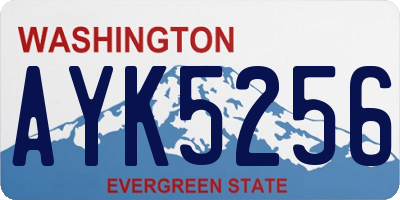 WA license plate AYK5256