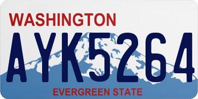 WA license plate AYK5264
