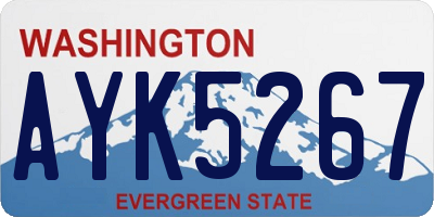 WA license plate AYK5267
