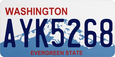WA license plate AYK5268