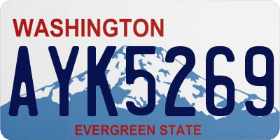 WA license plate AYK5269