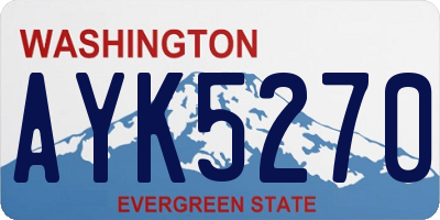 WA license plate AYK5270