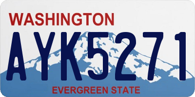 WA license plate AYK5271