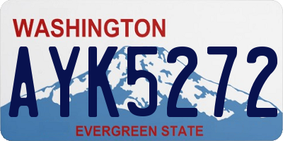 WA license plate AYK5272