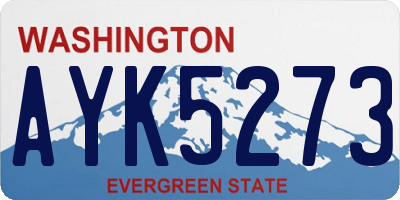 WA license plate AYK5273