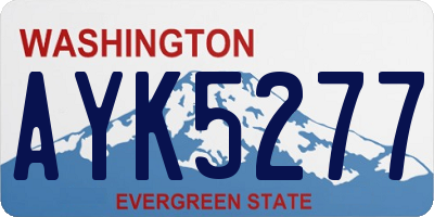 WA license plate AYK5277