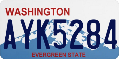 WA license plate AYK5284