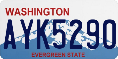 WA license plate AYK5290