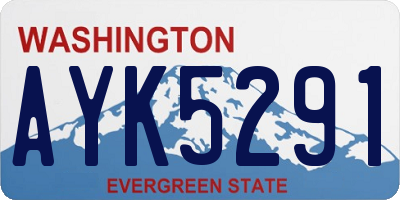 WA license plate AYK5291