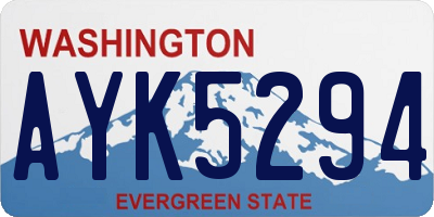 WA license plate AYK5294
