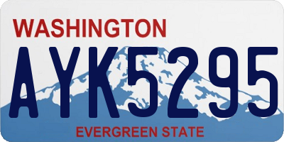 WA license plate AYK5295