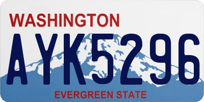 WA license plate AYK5296