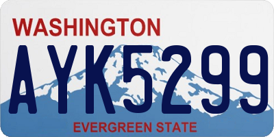 WA license plate AYK5299