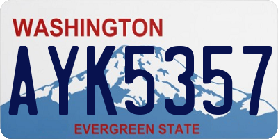 WA license plate AYK5357