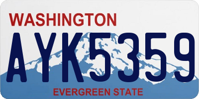 WA license plate AYK5359