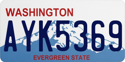 WA license plate AYK5369