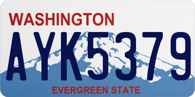 WA license plate AYK5379