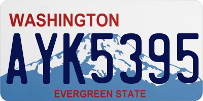 WA license plate AYK5395