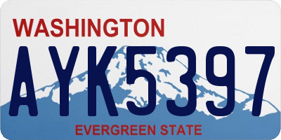 WA license plate AYK5397