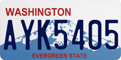 WA license plate AYK5405