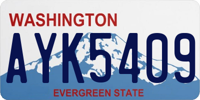 WA license plate AYK5409