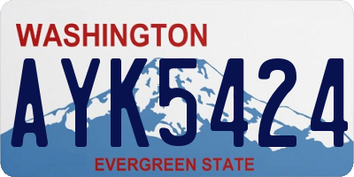 WA license plate AYK5424