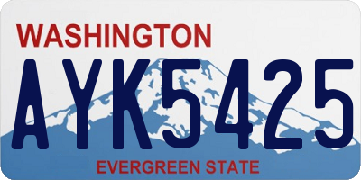 WA license plate AYK5425