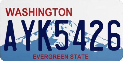 WA license plate AYK5426