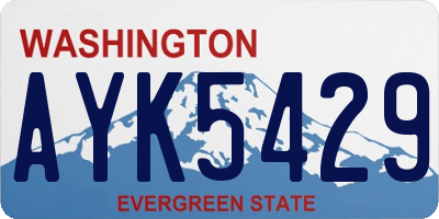 WA license plate AYK5429