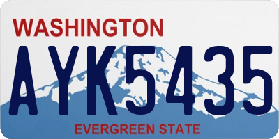 WA license plate AYK5435