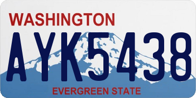 WA license plate AYK5438