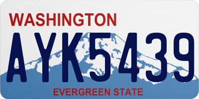 WA license plate AYK5439