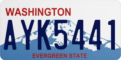 WA license plate AYK5441