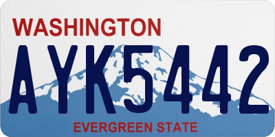 WA license plate AYK5442