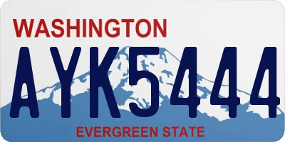 WA license plate AYK5444