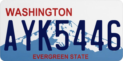 WA license plate AYK5446