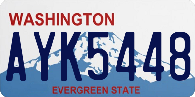 WA license plate AYK5448