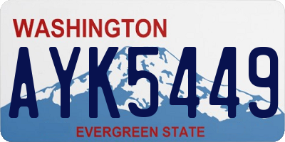 WA license plate AYK5449